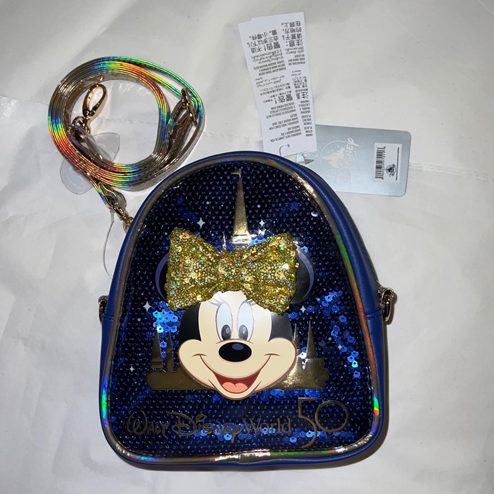 Disney Minnie Mouse Sequined CrossbodyBag 50th Anniversary